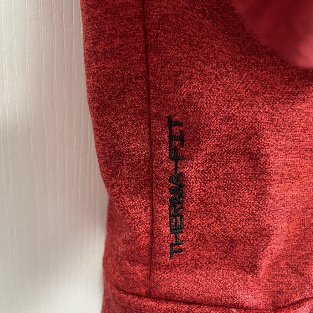 Nike Men's Therma-FIT Pullover Fitness Hoodie Red Heather DQ4834-677 Sz S - Picture 4 of 9